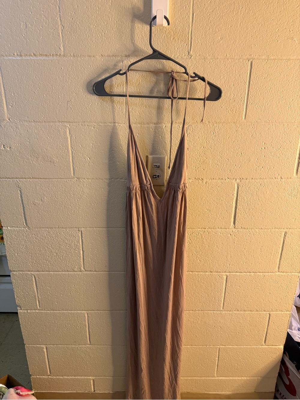 Wet Seal Mauve Taupe Halter Maxi Dress